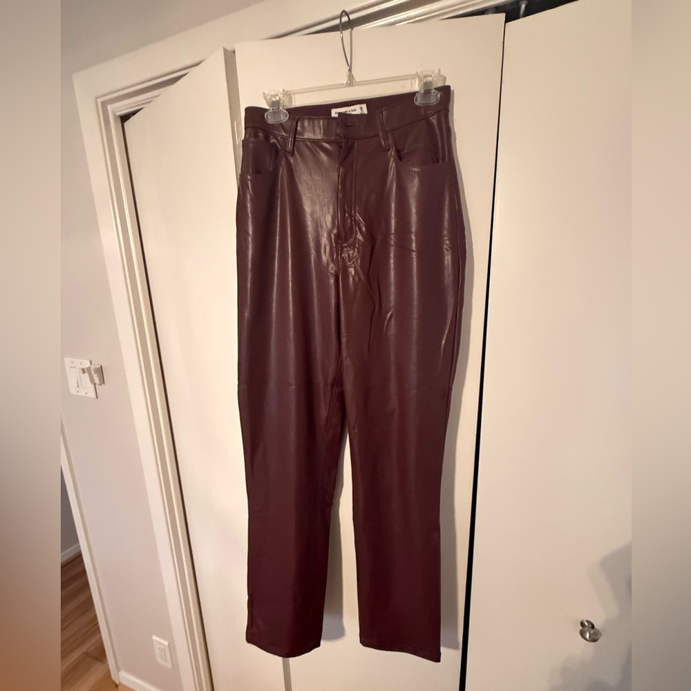 Abercrombie & Fitch Brown Leather Pants - Curve Love/Long